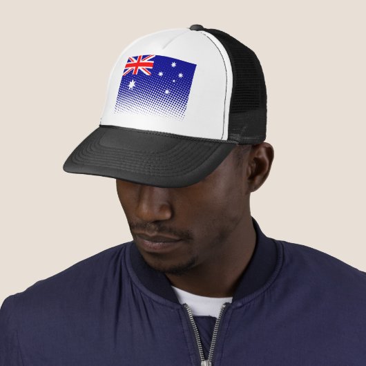 vlag van Australië met halftooneffect Trucker Pet (In situ)