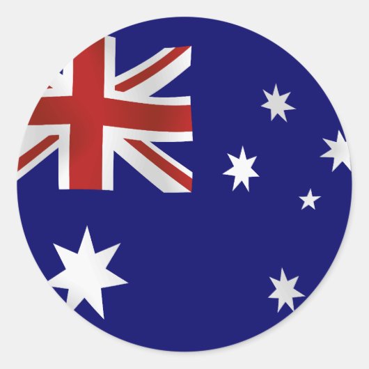 Vlag van Australië Ronde Sticker (Voorkant)