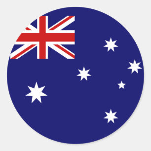 Vlag van Australië Ronde Sticker