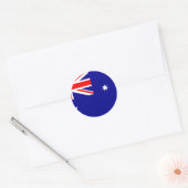 Vlag van Australië Ronde Sticker (Envelop)