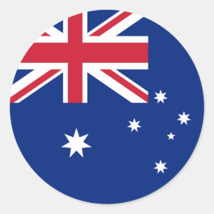 Vlag van Australië Ronde Sticker