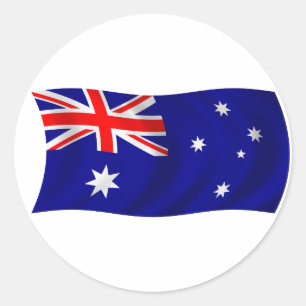 Vlag van Australië Ronde Sticker