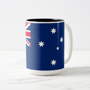 Vlag van Australië Tweekleurige Koffiemok