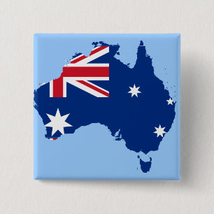 vlag van australië vierkante button 5,1 cm