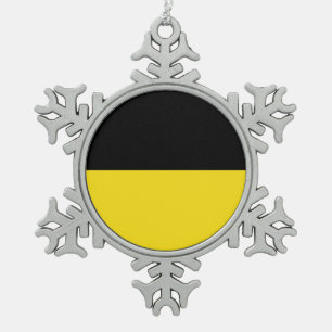 Vlag van Baden-Württemberg Snowflake Pewter Christ Tin Sneeuwvlok Ornament