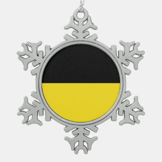 Vlag van Baden-Württemberg Snowflake Pewter Christ Tin Sneeuwvlok Ornament