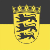 Vlag van Baden-Württemberg Vinyl Sticker (Voorkant)