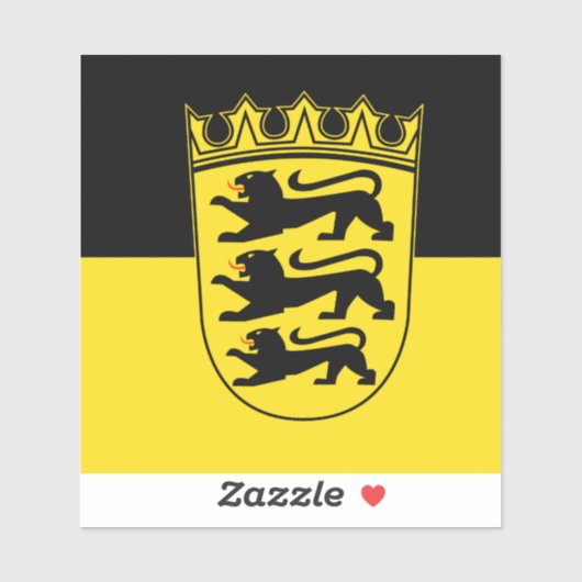 Vlag van Baden-Württemberg Vinyl Sticker (Vel)