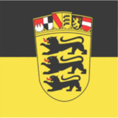 Vlag van Baden-Württemberg Vinyl Sticker (Voorkant)