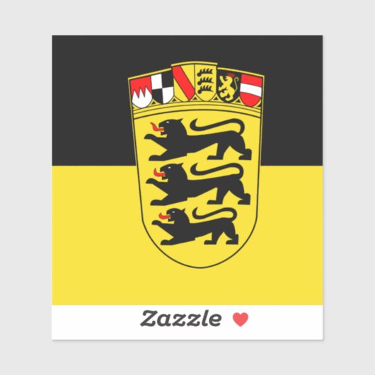 Vlag van Baden-Württemberg Vinyl Sticker (Vel)