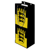 Vlag van Baden-Württemberg Wine Gift Bag Wijn Cadeautas (Achterkant Gekanteld)