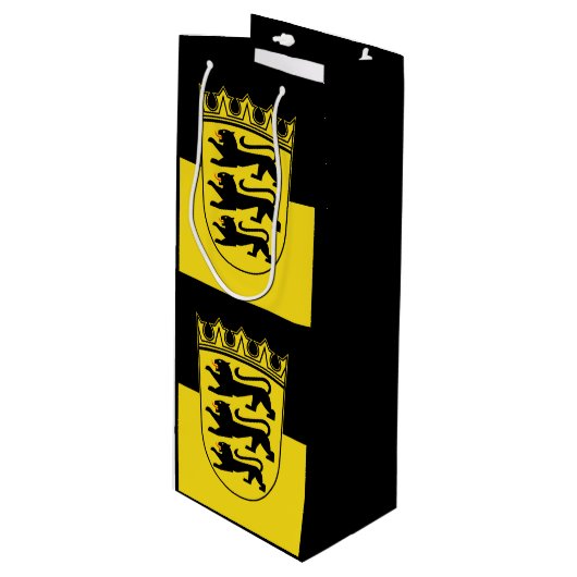Vlag van Baden-Württemberg Wine Gift Bag Wijn Cadeautas (Voorkant Gekanteld)