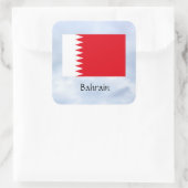 Vlag van Bahrein, gelabeld, Vierkante Sticker (Tas)