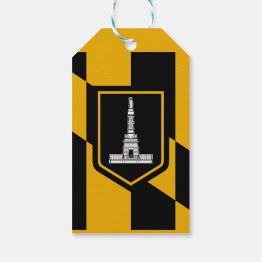 Vlag van Baltimore Cadeaulabel (Achterkant)