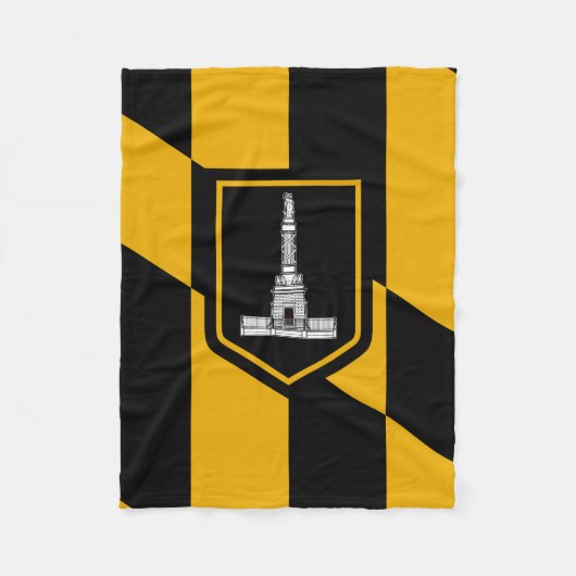 Vlag van Baltimore, Maryland Fleece Deken (Voorkant)