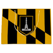 Vlag van Baltimore, Maryland Large Gift Bag Groot Cadeauzakje (Voorkant)