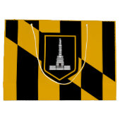 Vlag van Baltimore, Maryland Large Gift Bag Groot Cadeauzakje (Achterkant)