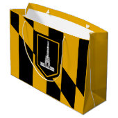 Vlag van Baltimore, Maryland Large Gift Bag Groot Cadeauzakje (Achterkant Gekanteld)