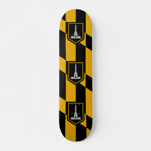 Vlag van Baltimore, Maryland Skateboard