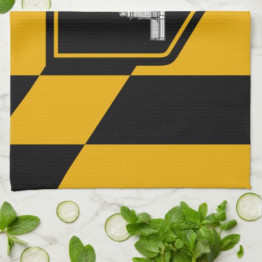 Vlag van Baltimore, Maryland Towel Theedoek (Gevouwen)