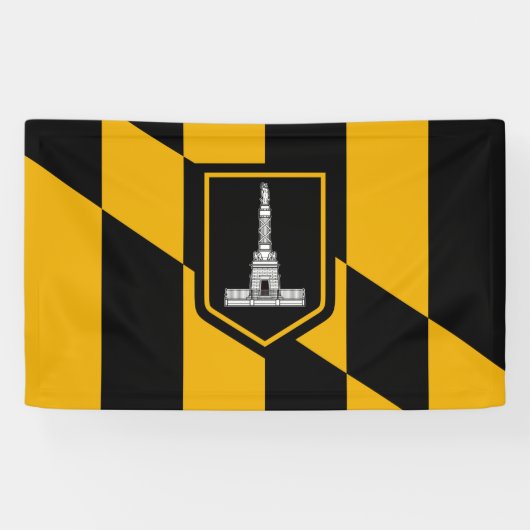 Vlag van Baltimore (Maryland, VS) Spandoek (Horizontaal)
