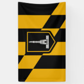 Vlag van Baltimore (Maryland, VS) Spandoek (Verticaal)