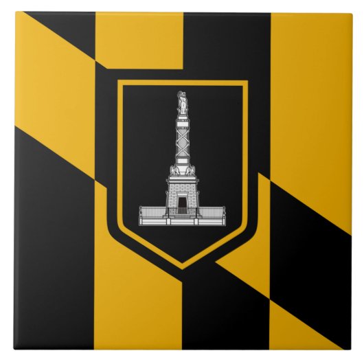 Vlag van Baltimore (Maryland, VS) Tegeltje (Voorkant)
