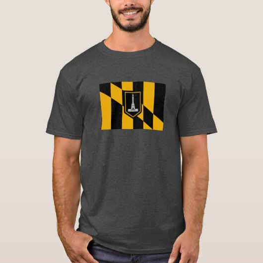 Vlag van Baltimore Oversized T-shirt (Voorkant)