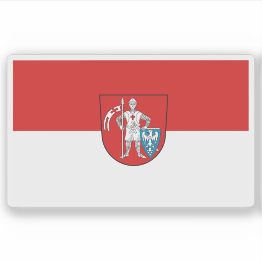 Vlag van Bamberg, Duitsland Sticker (Voorkant)