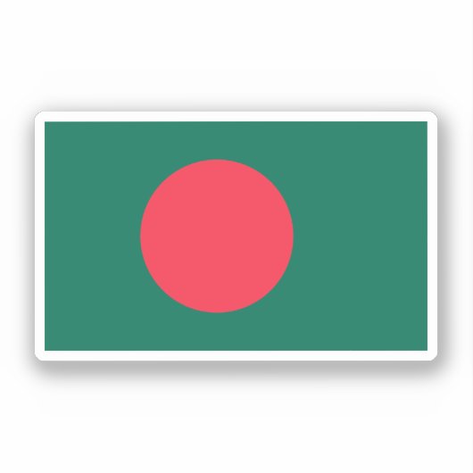 Vlag van Bangladesh Sticker (Voorkant)