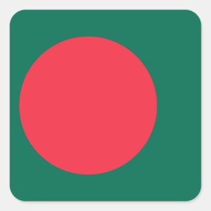 Vlag van Bangladesh Vierkante Sticker