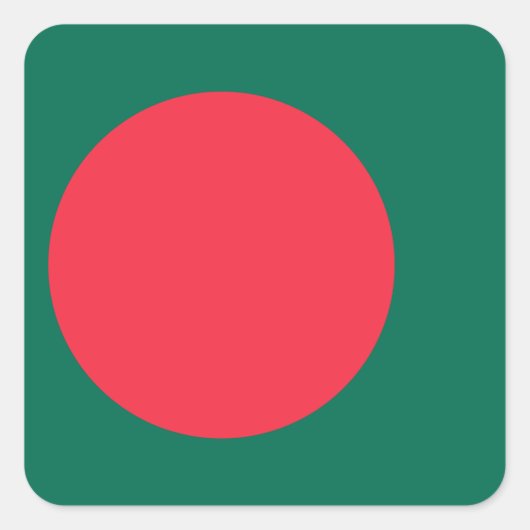 Vlag van Bangladesh Vierkante Sticker (Voorkant)