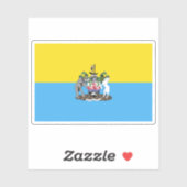 Vlag van Banjul, Republiek Gambia Sticker (Vel)