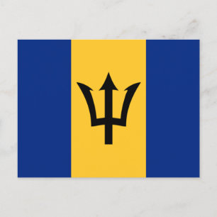 Vlag van Barbados Briefkaart