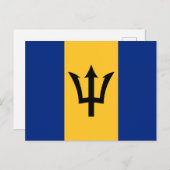 Vlag van Barbados Briefkaart (Voorkant / Achterkant)