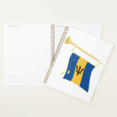 Vlag van Barbados met Bugle Patriotic Caribbean Planner (Display)