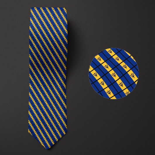 Vlag van Barbados Patroon Stropdas