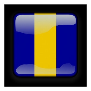 Vlag van Barbados Perfect Poster