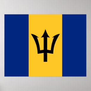 Vlag van Barbados Poster