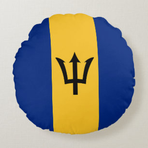 Vlag van Barbados Rond Kussen