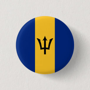 Vlag van Barbados Ronde Button 3,2 Cm