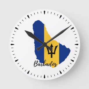 vlag van Barbados Ronde Klok
