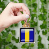 Vlag van Barbados Sleutelhanger (Hand)