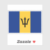 Vlag van Barbados Sticker (Vel)