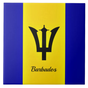 Vlag van Barbados Tegeltje