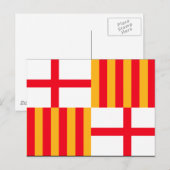 Vlag van Barcelona Briefkaart (Voorkant / Achterkant)