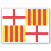 Vlag van Barcelona Sticker (Voorkant)