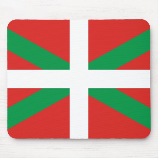 Vlag van Baskenland Mousepad Muismat (Voorkant)