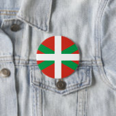 Vlag van Baskenland Ronde Button 7,6 Cm (In situ)