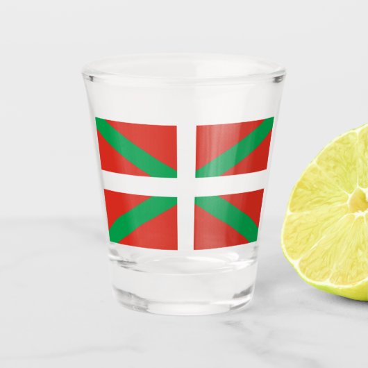 Vlag van Baskenland Shot Glas (Voorkant)